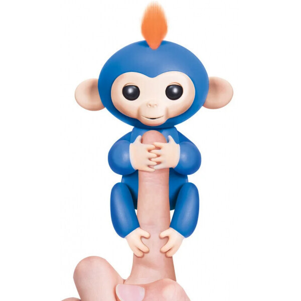 

Интерактивная игрушка Обезьяна WowWee Fingerlings Baby Monkey Bella с более чем 40 звуками и анимациями, с умными датчиками, реагируя на любой звук, движение, для детей от 5 лет Синяя (2737)