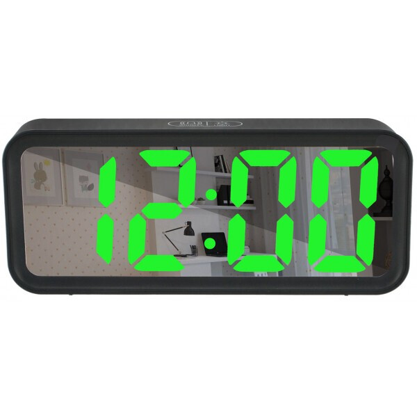 

LED часы Зеркальные с будильником и термометром DT-6508 Black с зеленной подсветкой (10187)