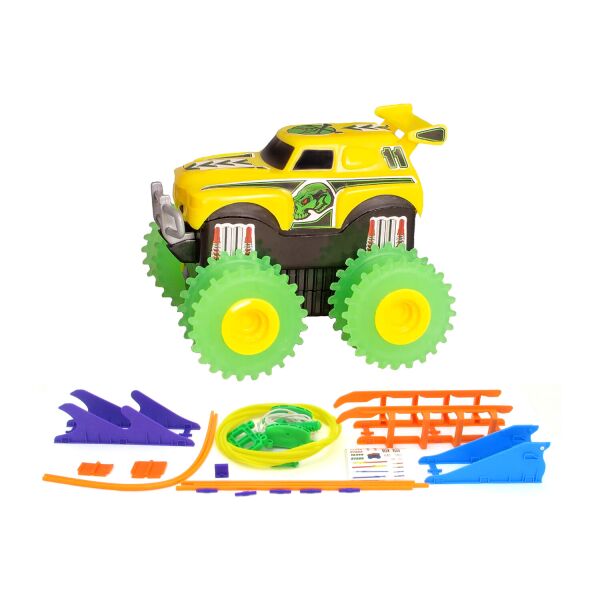

Машинка на бат. Trix Trux набор с трассой Trix Trux - вездеходы-трюкачи, желтый (33331Y)