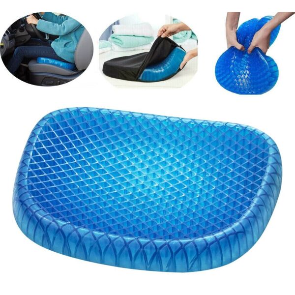 

Гелевая ортопедическая подушка для сидения Egg Sitter в подарок чехол Blue (10170)