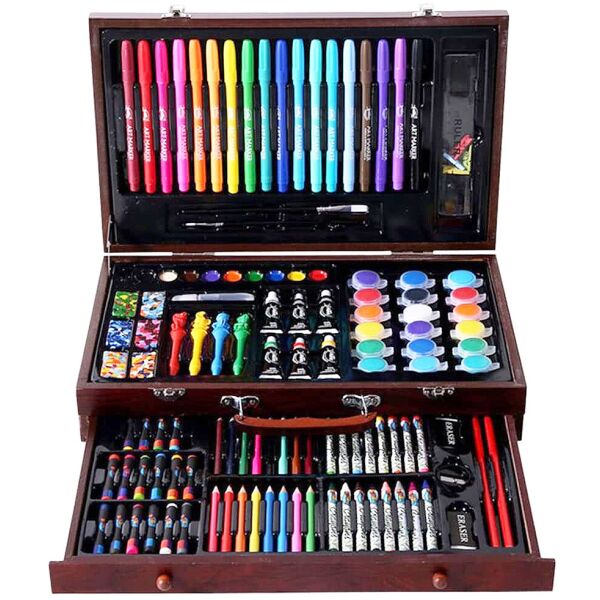 

Набор для детского рисования рисования ArtKids в деревянном чемодане из 123 предметов Black (10316)