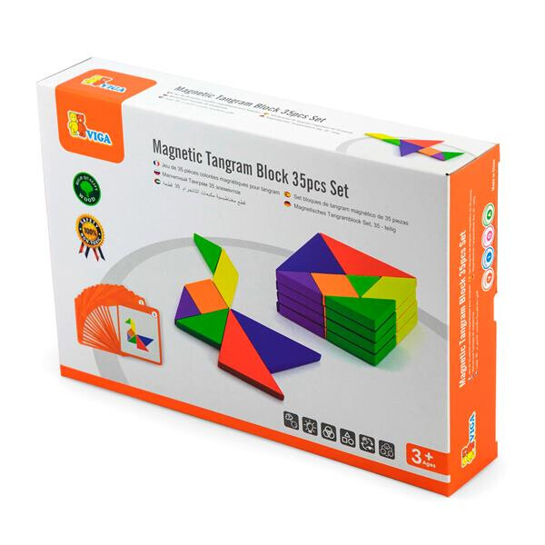 

Гра-головоломка Viga Toys Магнітний танграм, 35 ел. (50643FSC)