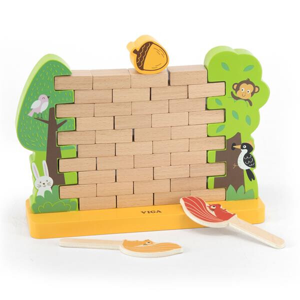 

Дерев'яна настільна гра Viga Toys Стіна з цеглинок (44566)