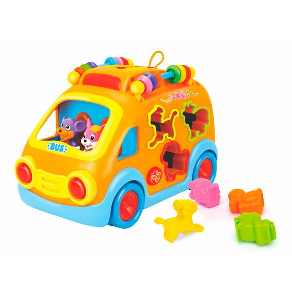

Музичний автобус-сортер Hola Toys зі звірятами (988)