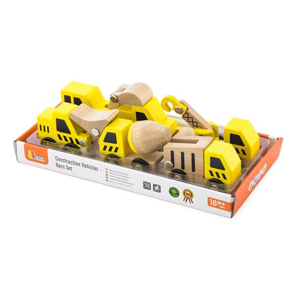 

Набір іграшкових машинок Viga Toys Будтехніка, 6 шт. (50541)