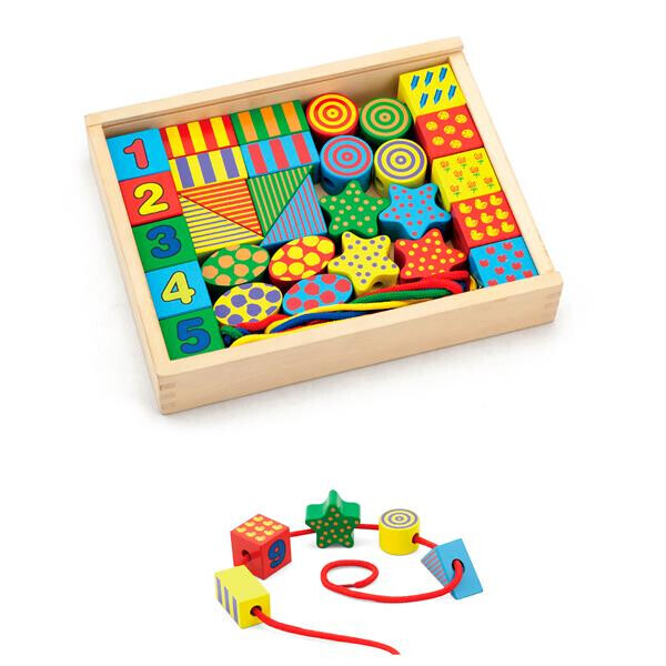 

Дерев'яна шнурівка Viga Toys Веселі фігурки (58505)