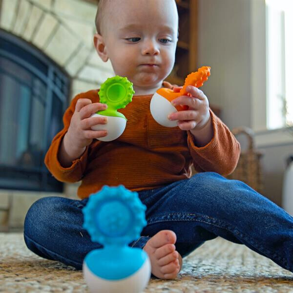

Прорізувач-неваляшка Fat Brain Toys dimpl wobl помаранчевий (F2172ML)