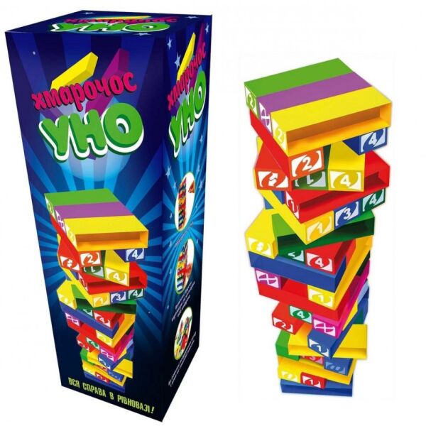 

Настольная игра 2 в 1 УНО + Дженга 30253