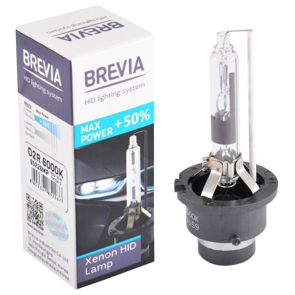 

Ксенонова лампа Brevia D2R +50%, 6000K, 85V, 35W PK32d-3, 1шт