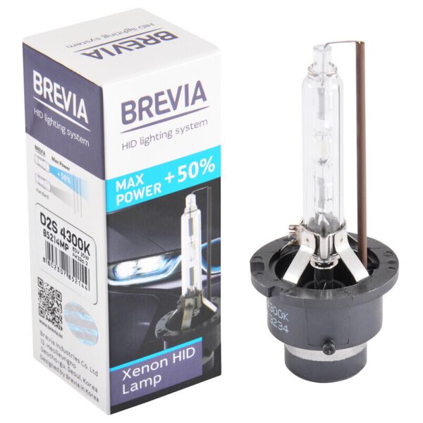 

Ксенонова лампа Brevia D2S +50%, 4300K, 85V, 35W PK32d-2, 1шт
