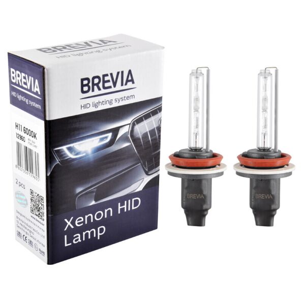 

Ксенонова лампа Brevia H11 6000K, 85V, 35W PGJ19-2 KET, 2шт