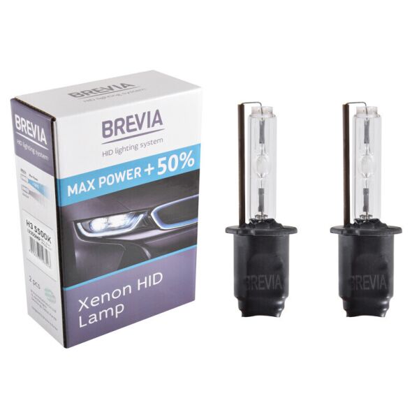 

Ксенонова лампа Brevia H3 +50%, 5500K, 85V, 35W PK22s KET, 2шт