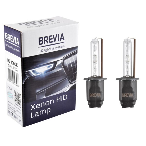 

Ксенонова лампа Brevia H3 4300K, 85V, 35W PK22s KET, 2шт