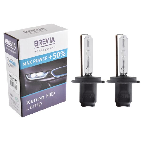 

Ксенонова лампа Brevia H7 +50%, 4300K, 85V, 35W PX26d KET, 2шт
