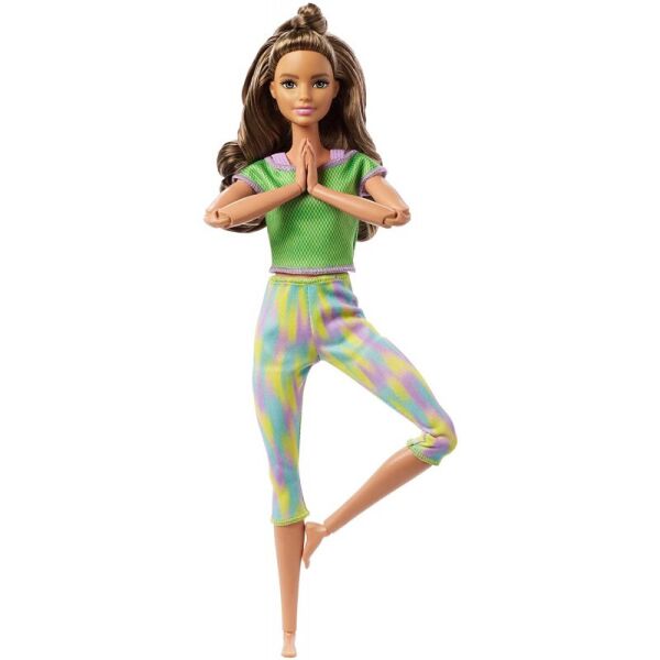 

Кукла Барби Made to move Шатенка в салатовой футболке (GXF05) от Mattel