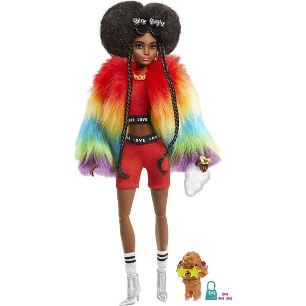 

Кукла Barbie Extra в накидке радужной расцветки (GVR04) от Mattel