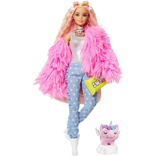 

Кукла Barbie Extra в розовом пушистом жакете (GRN28) от Mattel