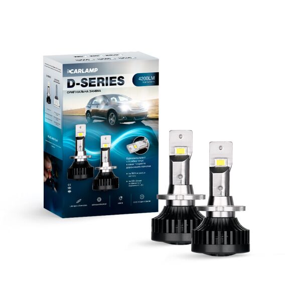 

Светодиодные автолампы D4S Carlamp D-Series Led вместо ксенона 4200LM 6000K