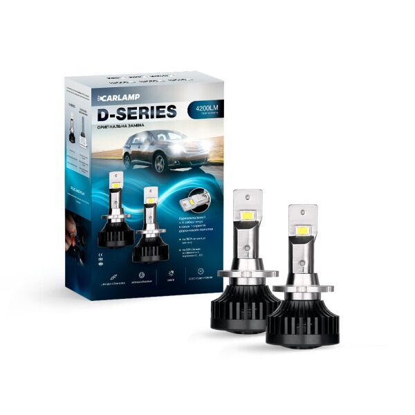 

Светодиодные автолампы D2S(R) Carlamp D-Series Led вместо ксенона 4200LM 6000K