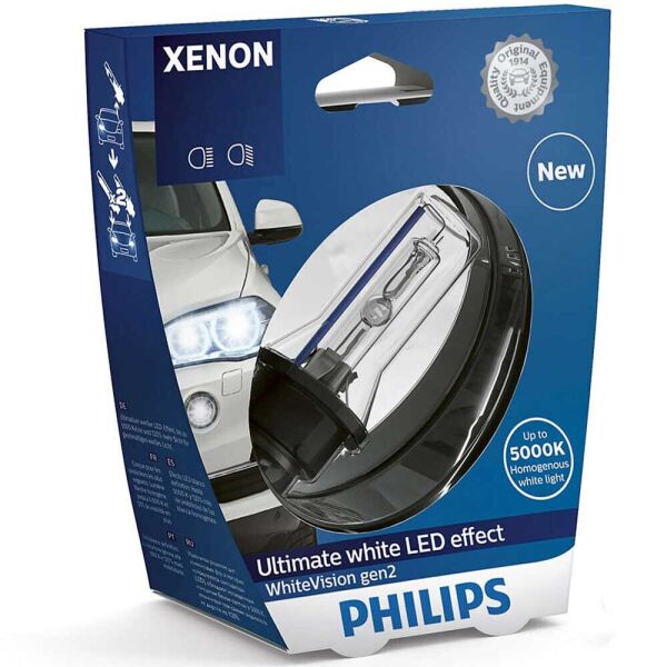 

Штатная ксеноновая лампа Philips D3S Xenon WhiteVision gen2 42403WHV2S1 35w 5000k