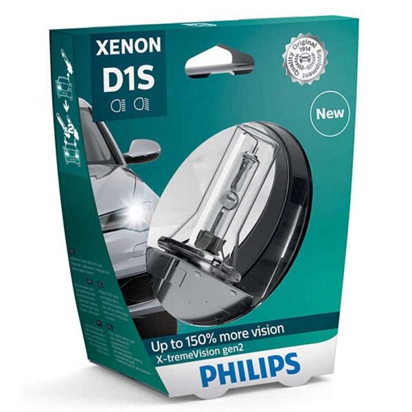 

Штатная ксеноновая лампа Philips D1S Xenon X-tremeVision gen2 85415XV2S1 35w 4800k