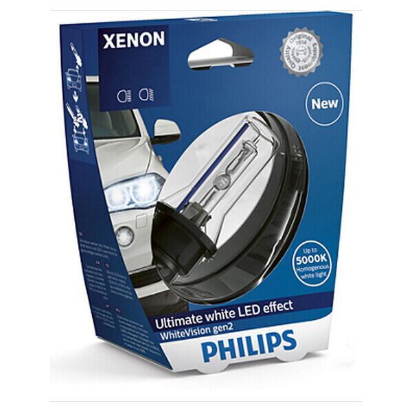 

PHILIPS 85415WHV2S1 D1S 85V 35W PK32d-2 WhiteVision gen2 5000K