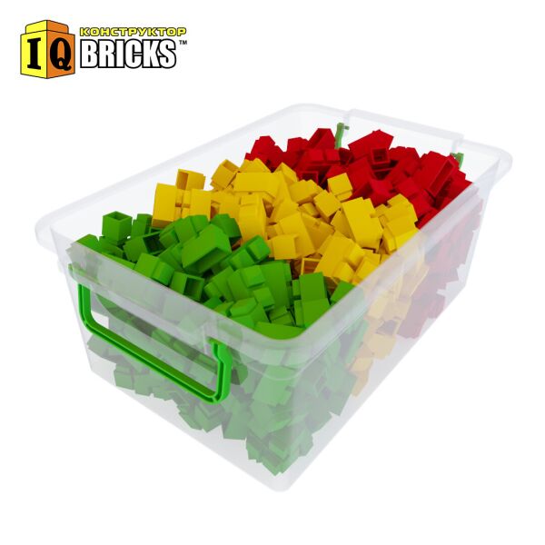 

Конструктор IQ Bricks 600 дет набор Светофор детский развивающий блочный пластиковый кирпичики блоки в боксе