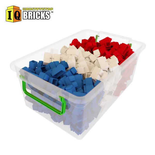 

Конструктор IQ Bricks 600 дет набор "Франция" детский развивающий блочный пластиковый кирпичики блоки в боксе