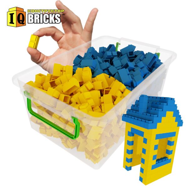 Акція на Конструктор IQ Bricks 600шт развивающий детский блочный пластиковый кирпичики блоки в боксе аналог Лего Дупло від Allo UA