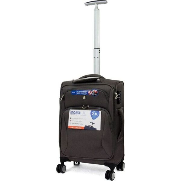 

Чемодан IT Luggage SATIN/Dark Grey на 4 колесах S (33л,2,4кг) (IT12-2225-08-S-S755)