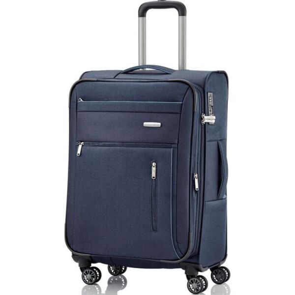 

Чемодан Travelite CAPRI/Navy на 4 колесах M exp. (67/77л,3,1кг) (TL089848-20)