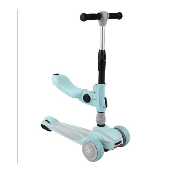 

Самокат трехколесный с сидением MAXI Best Scooter ST-17905 до 60кг бирюзовый