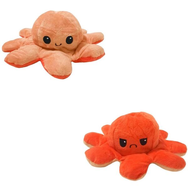 

Игрушка мягкая осьминог двухсторонний антистресс OCTOPUS 7931 желто-оранжевая