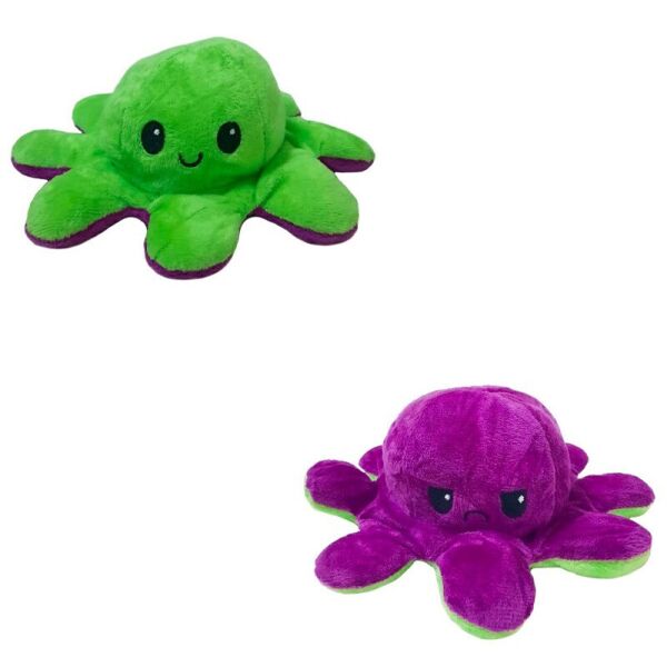

Игрушка мягкая осьминог двухсторонний антистресс OCTOPUS 7931 зелено-фиолетовая