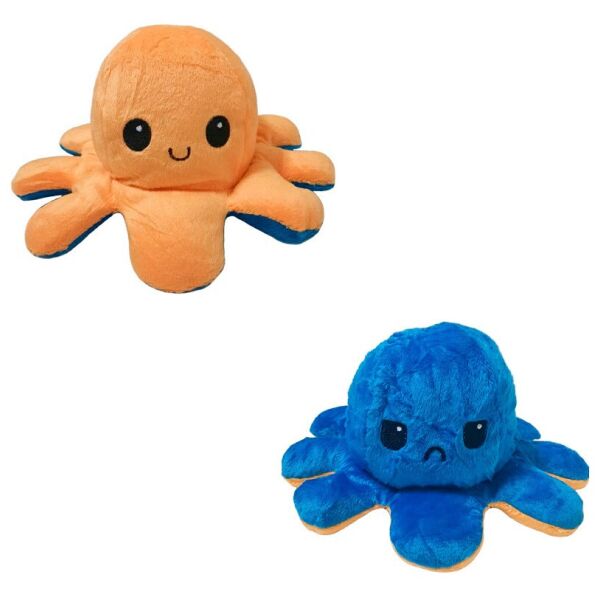 

Игрушка мягкая осьминог двухсторонний OCTOPUS 7931 оранжево-синяя