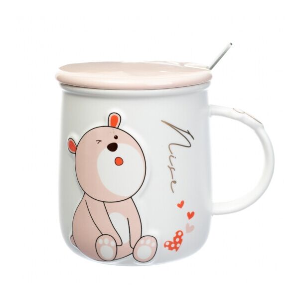 

Чашка quot;Funny bearquot;, 400 мл. (8805-014) розовая Elso