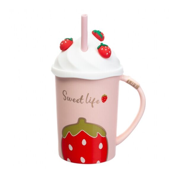 

Чашка quot;Milk shakequot;, 350 мл. (8805-009) розовая Elso
