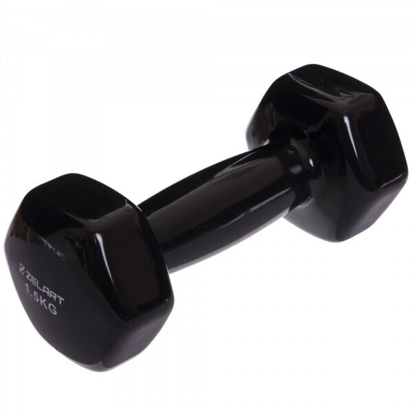 

Гантель для фитнеса Zelart TA-2777-1,5 1,5кг Черный