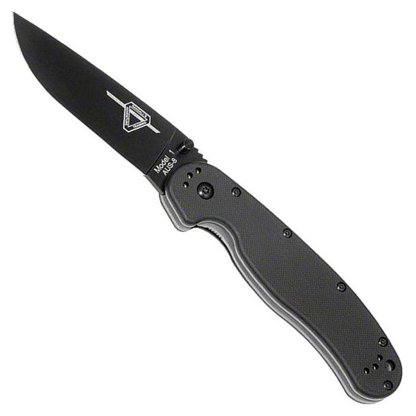 

Ontario RAT I Folder , гладка РК, чорний клинок (O8846)