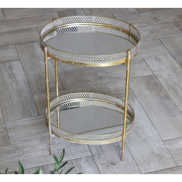 

Металлический кофейный столик с зеркальной столешницей Present 81056 золотой