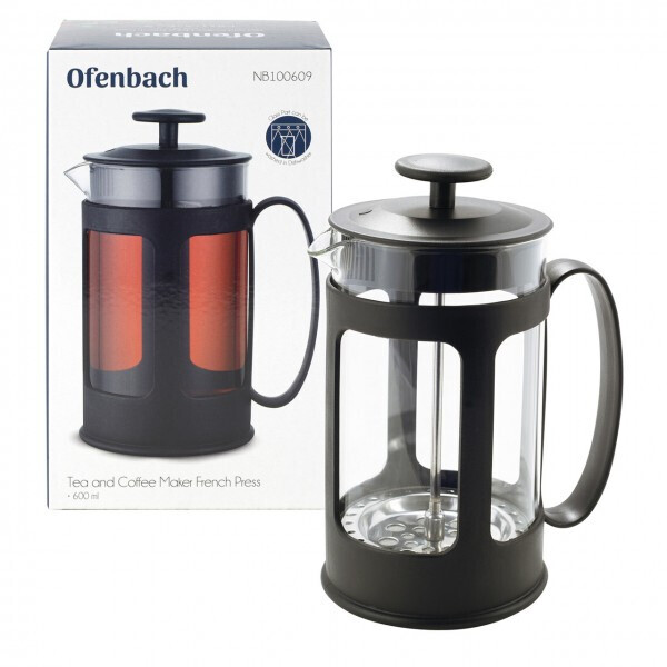 

Френч-пресс Ofenbach из нержавеющей стали, пластика и стекла 600мл MKM-100609