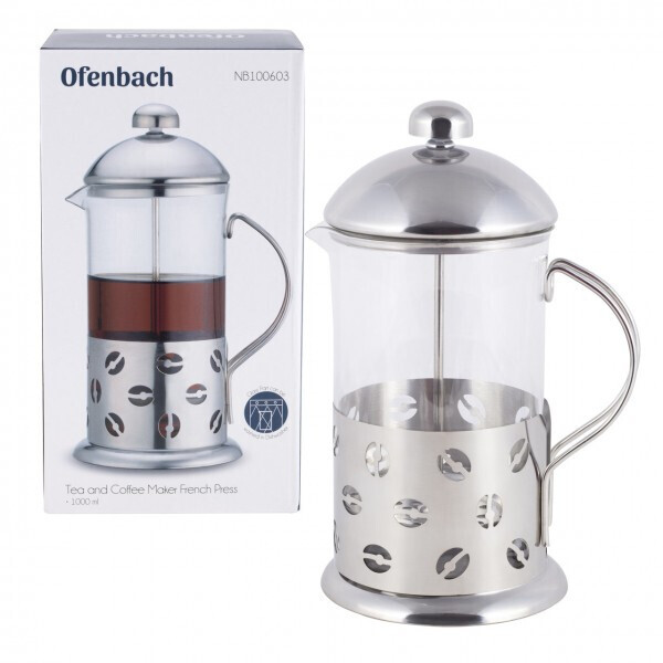 

Френч-пресс Ofenbach из нержавеющей стали и стекла 800мл MKM-100602