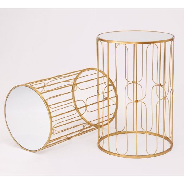 

Комплект 2-х журнальных столов Арт деко металл с зеркальной основой Present 70105 золотой
