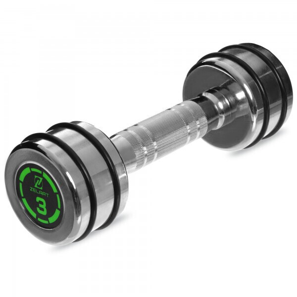 

Гантель хромированная 3кг Zelart FI-2622-3