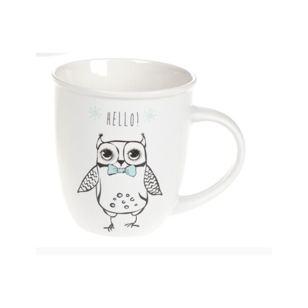 

Кружка фарфоровая Bon 370мл Зимняя Совушка, с бабочкой 930-001