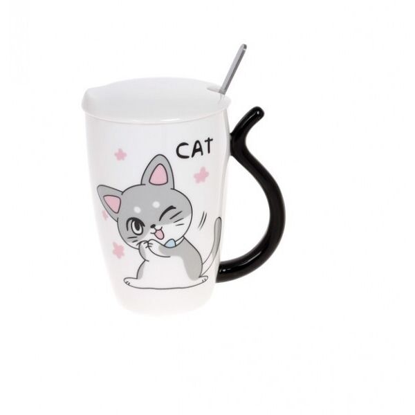 

Заварник фарфоровый с крышкой и ложкой Bon Funny Cats 927-229, 380мл