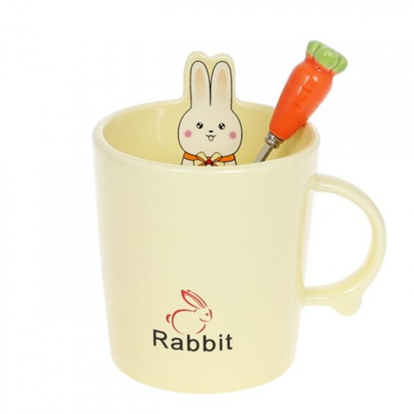 

Чашка фарфоровая с ложечкой Flora Rabbit 0,38 л. 32393