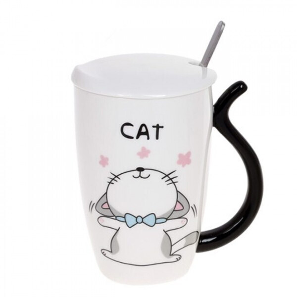

Заварник фарфоровый с крышкой и ложечкой Flora Funny Cats 0.38 л. 32418