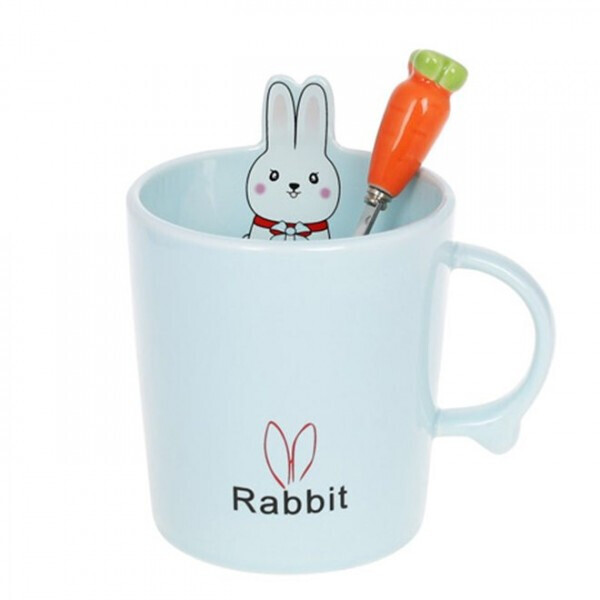 

Чашка фарфоровая с ложечкой Flora Rabbit 0,38 л. 32395