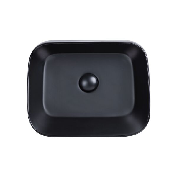

Раковина Qtap Scorpio 450х390х120 Matt black с донным клапаном QT14112242MBMB